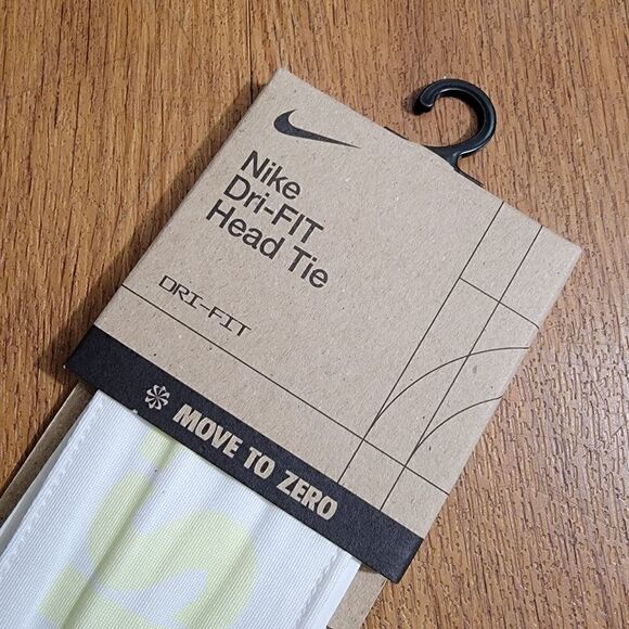 Nike Dri-Fit Technology Head Tie Unisex Headband White Red Just Do It One size - Picture 3 of 6